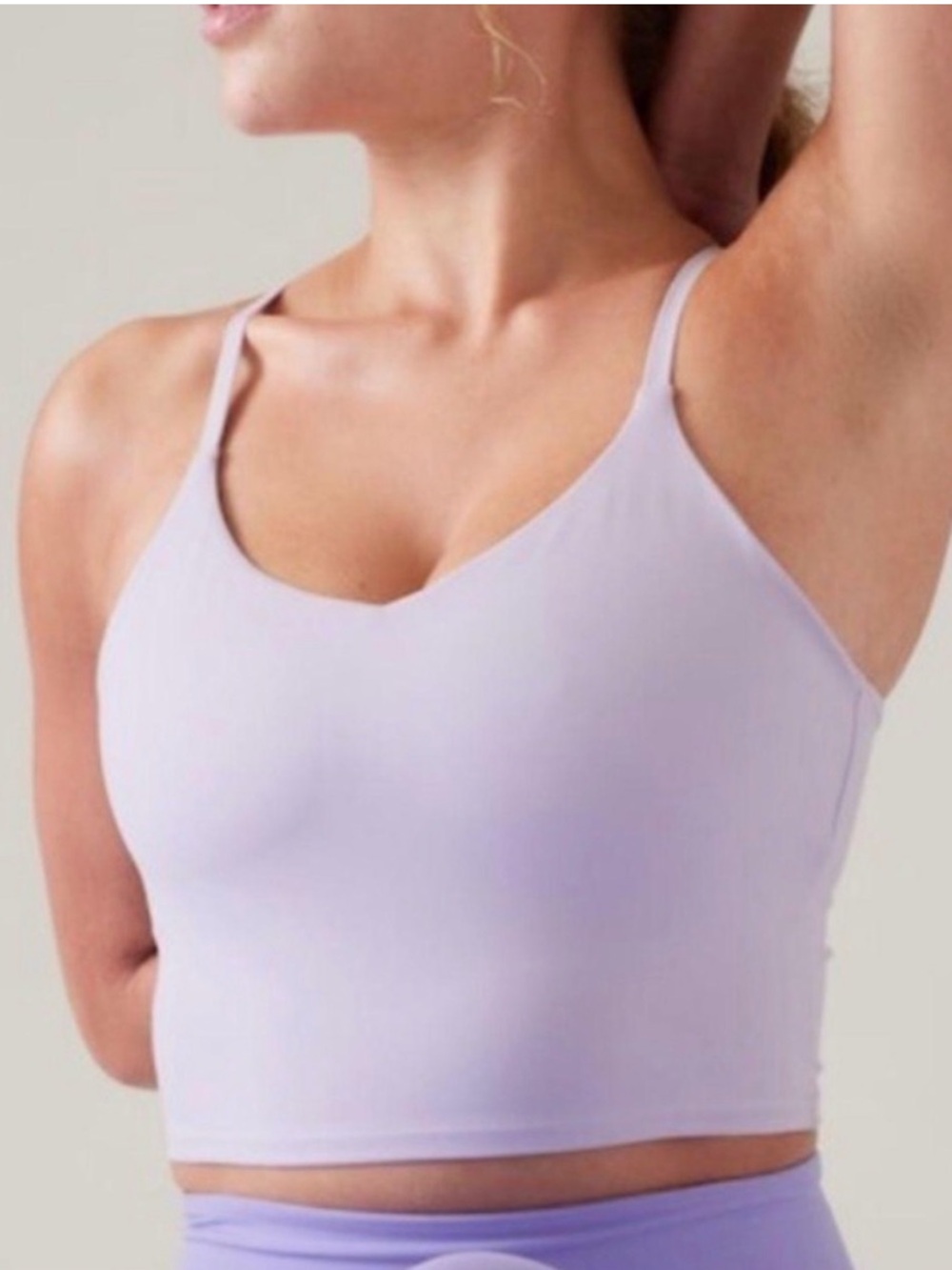 Athleta Elation V-Neck Longline Sports Bra